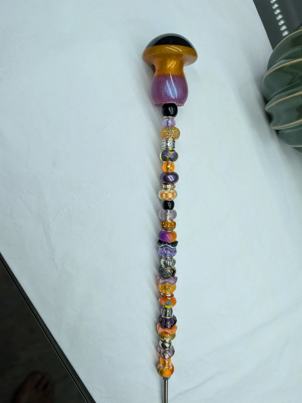 Handmade Fairy Wand/Plant/Garden Stake W/Resin Mushroom Topper 🍄
